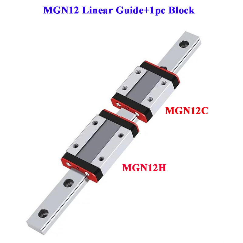 Linear Rail Mgn12H Set - 12 ミリメートルリニアガイド MGN12 ミニチュアリニアレール L=100-1000 ミリメートル